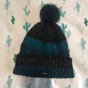 Beanie with fluff ball